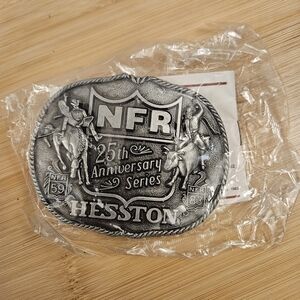 Vintage New Hesston National Finals Rodeo 1983 25th Anniversary Belt Buckle